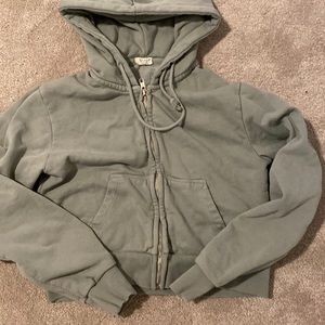John galt/brandy Melville half cropped zip up